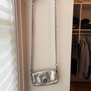 Tory Burch silver cross body